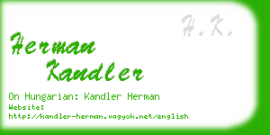 herman kandler business card